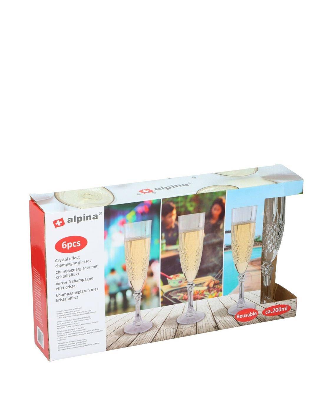 Ποτήρι σαμπάνιας PS σετ 6