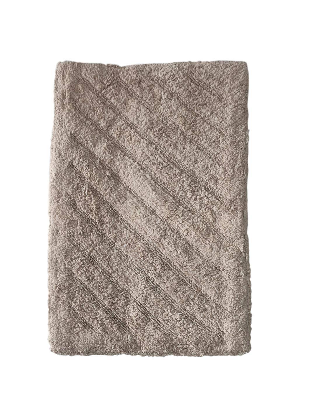 Χαλί μπάνιου βαμβ.μπεζ ρίγα 50Χ80