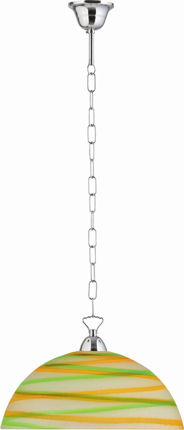 Φωτιστικό μονόφωτο γυαλί πράσινο/πορτοκαλί Ε27 Φ36