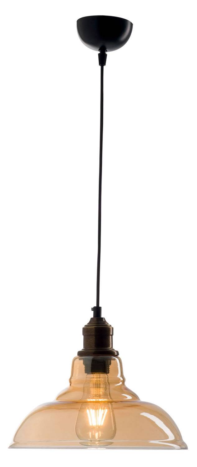 Φωτιστικό μονόφωτο γυαλί μελί E27 Φ28