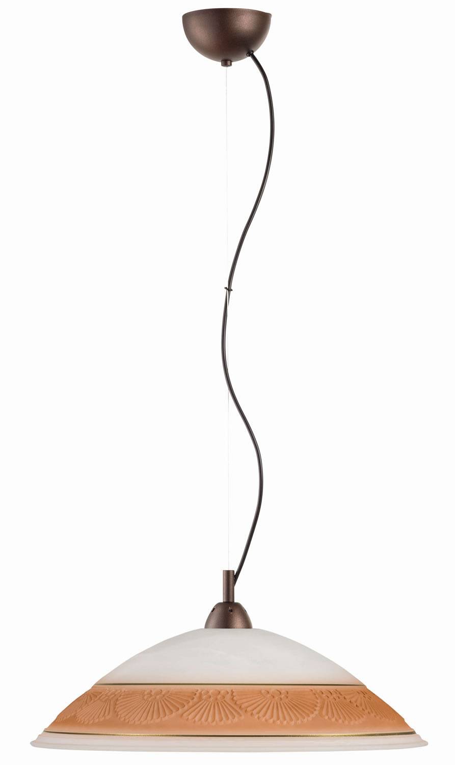 Φωτιστικό μονόφωτο γυαλί καφέ Ε27 Φ45