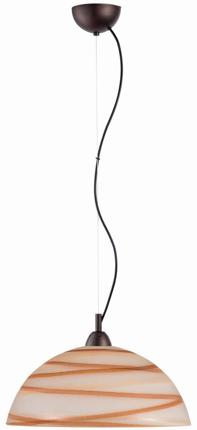 Φωτιστικό μονόφωτο γυαλί καφέ/μελί Ε27 Φ36