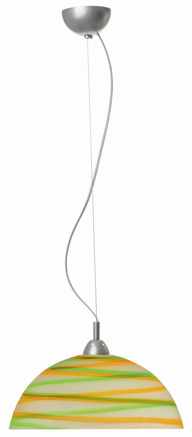 Φωτιστικό μονόφωτο γυαλί πράσινο/πορτοκαλί Ε27 Φ36