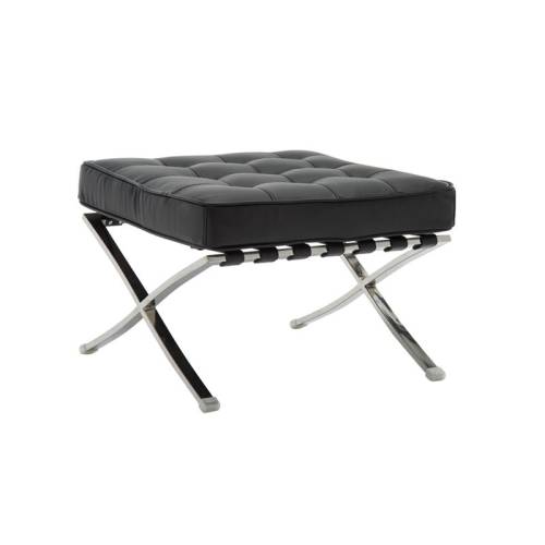 BARCELONA τ. Σκαμπό - Υποπόδιο, Βάση Inox, Pu Μαύρο Ε-00019316 Ε968,02