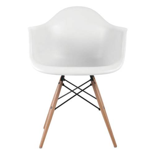 ALEA Wood Πολυθρόνα Τραπεζαρίας Ξύλο, PP Άσπρο Ε-00013657 ΕΜ129,1