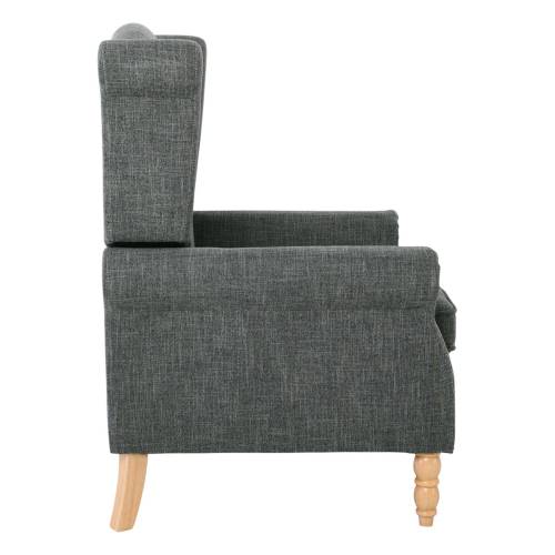 ROSY Πολυθρόνα - Μπερζέρα Φυσικό, Ύφασμα Ανθρακί Ε-00018138 Ε7118,2