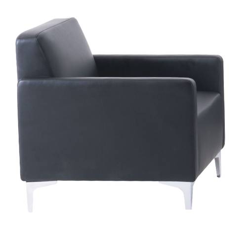 STYLE Πολυθρόνα Σαλονιού Καθιστικού, Pu Μαύρο Ε-00018714 Ε948,12