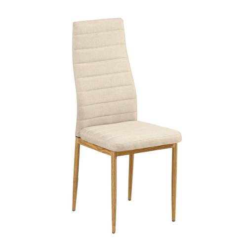 JETTA Καρέκλα Τραπεζαρίας Κουζίνας, Μέταλλο Βαφή Φυσικό Ύφασμα Μπεζ Ε-00019184 ΕΜ966F,126