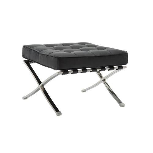 BARCELONA τ. Σκαμπό - Υποπόδιο, Βάση Inox, Pu Μαύρο Ε-00019316 Ε968,02