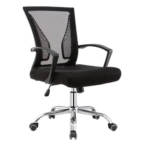 BF2120 Πολυθρόνα Γραφείου Βάση Χρώμιο - Mesh Μαύρο Ε-00020384 ΕΟ258,1