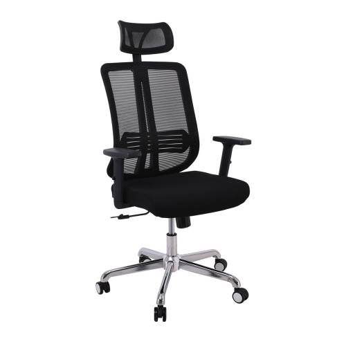 BF9500 Πολυθρόνα Γραφείου Διευθυντή Mesh Μαύρο, Μπράτσα up-down Ε-00021927 ΕΟ543,1