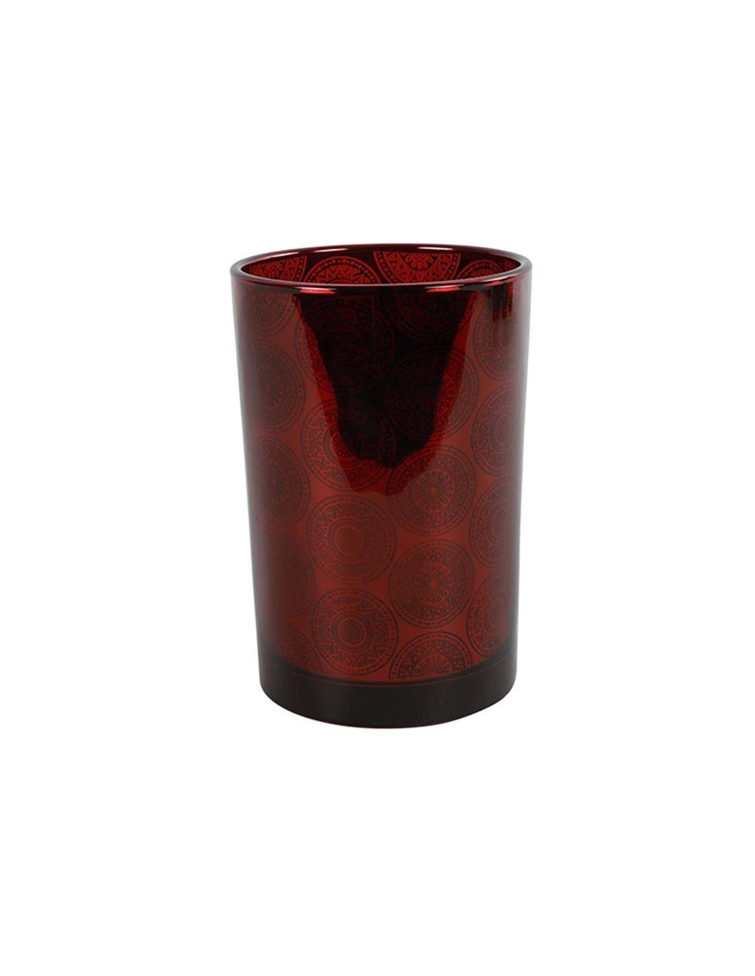 Κηροπήγιο γυαλ.Dolores 12Χ18 κόκκινο