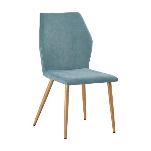 LETO Καρέκλα Τραπεζαρίας Κουζίνας, Μέταλλο Βαφή Φυσικό, Ύφασμα Βεραμάν Ε-00019229 ΕΜ772,2