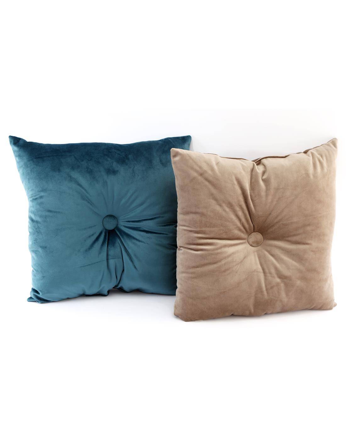 Μαξιλάρι βελουδ. Μπλε ή μπεζ 40Χ40