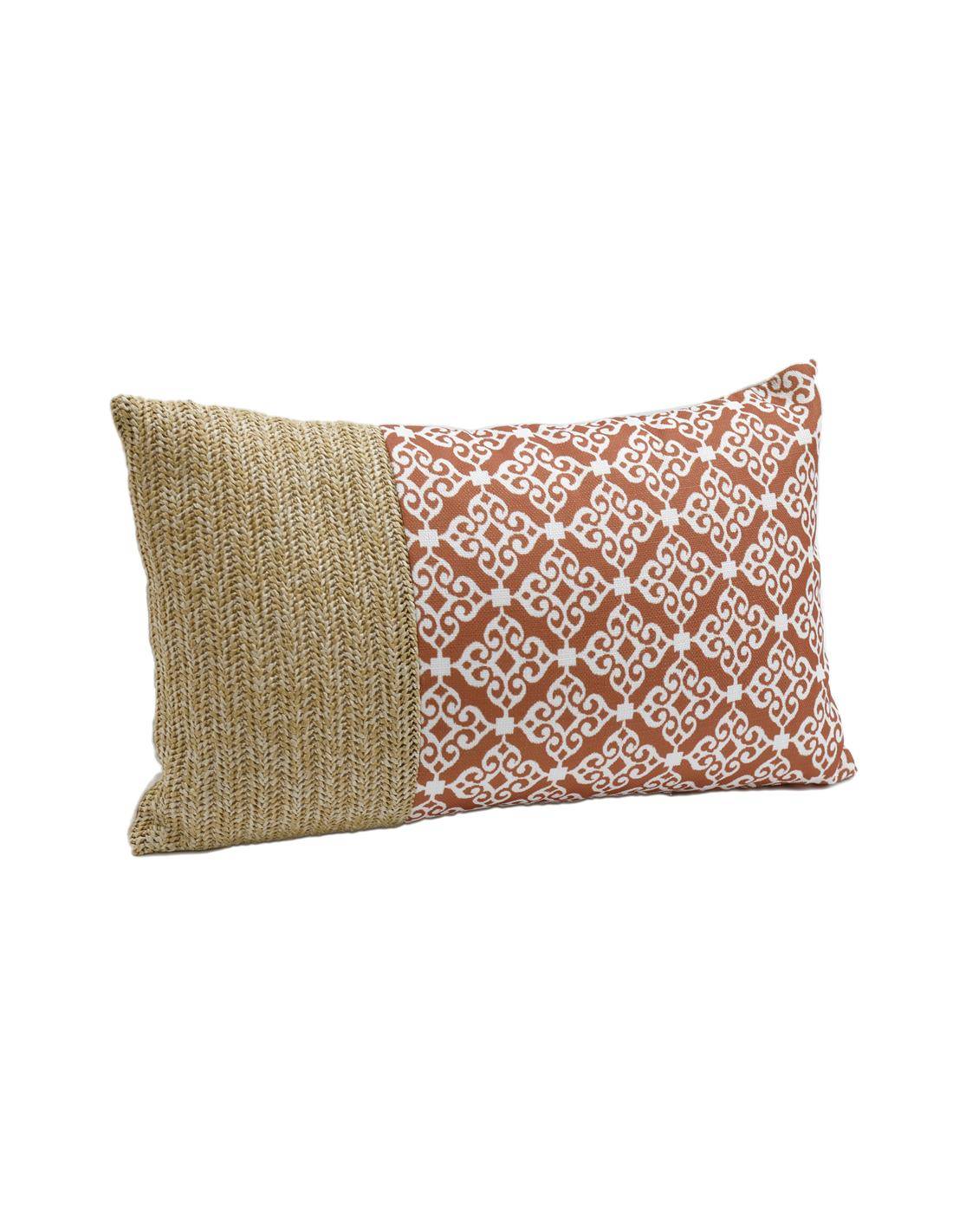 Μαξιλάρι μπορντώ χρ.με λινάτσα 30Χ50