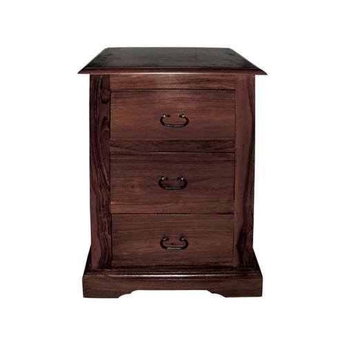 MANDORE Κομοδίνο Ξύλο Sheesham Καρυδί Ε-00007702 ΕΣ225