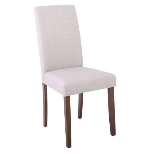 OPTIMAL Καρέκλα Τραπεζαρίας, Απόχρωση Καρυδί Ύφασμα Μπεζ Ε-00020576 Ε801,1