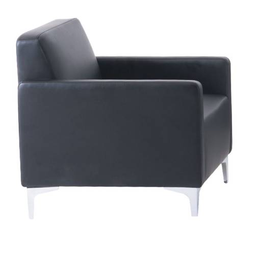 STYLE Πολυθρόνα Σαλονιού Καθιστικού, Pu Μαύρο Ε-00018714 Ε948,12