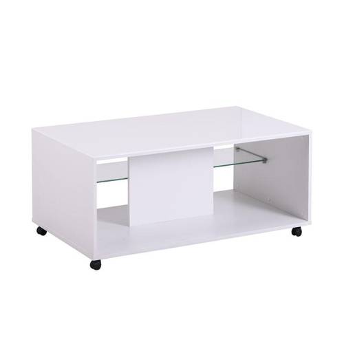 ΤΡΑΠΕΖΑΚΙ ΣΑΛΟΝΙΟΥ Bert Λευκό-Λευκή Λάκα 101*60*45