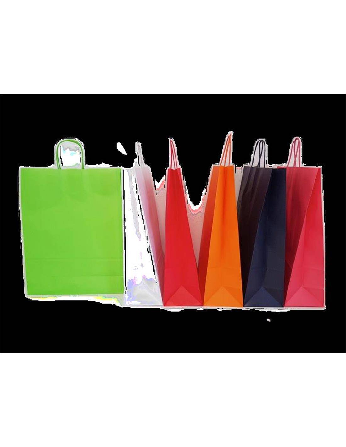 Τσάντα με στριφτό χέρι 18εκ. χρωμ.