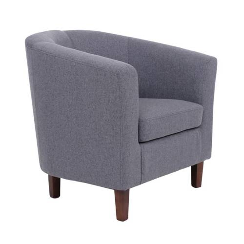 BOGA Πολυθρόνα Σαλονιού Καθιστικού, Ύφασμα Γκρι Ε-00020374 Ε7129,7