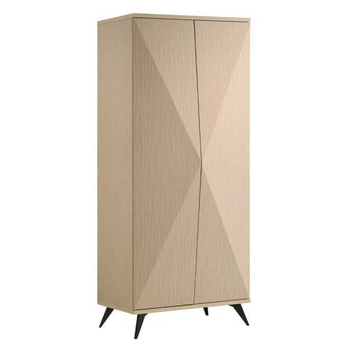 CRONOS  Ντουλάπα Δίφυλλη, Απόχρωση Φυσικό Ε-00024788 Ε7339,7