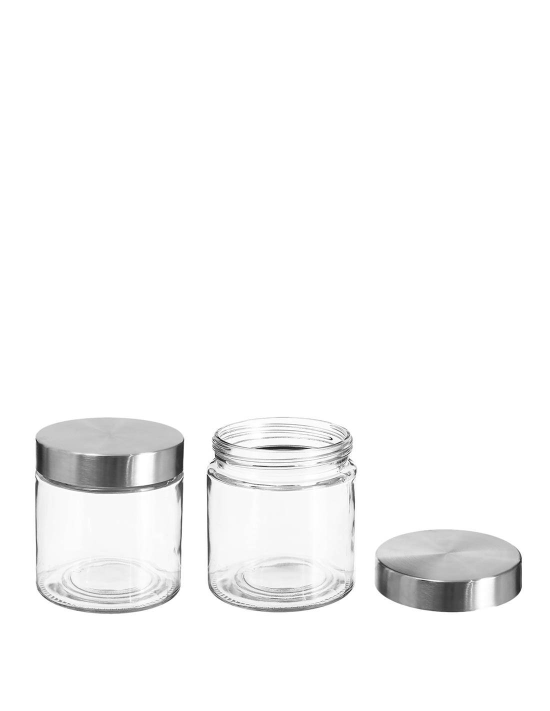 Δοχείο αποθ.γυαλ.με inox καπάκι 0,75lt 11,34X12,2