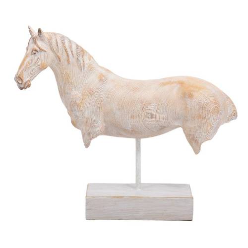 ΕΠΙΤΡΑΠΕΖΙΟ ΔΙΑΚΟΣΜΗΤΙΚΟ Fylliana Horse ΜΠΕΖ-ΚΑΦΕ ΧΡΩΜΑ 35x9,5x30,5εκ