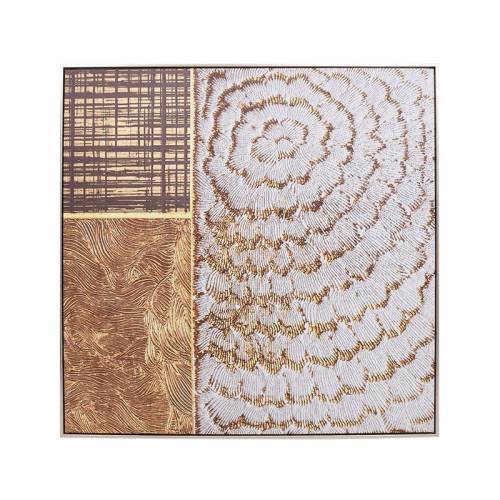 ΚΑΔΡΟ Fylliana 7901 ΜΠΕΖ-ΚΑΦΕ ΧΡΩΜΑ 80x3x80εκ