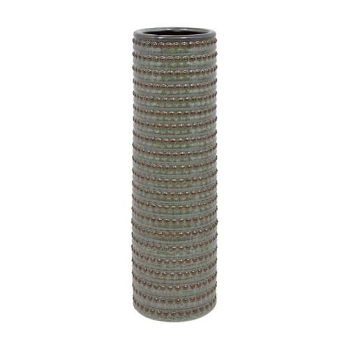 ΚΕΡΑΜΙΚΟ ΒΑΖΟ Fylliana 22022 ΠΡΑΣΙΝΟ ΧΡΩΜΑ 12x12x42εκ