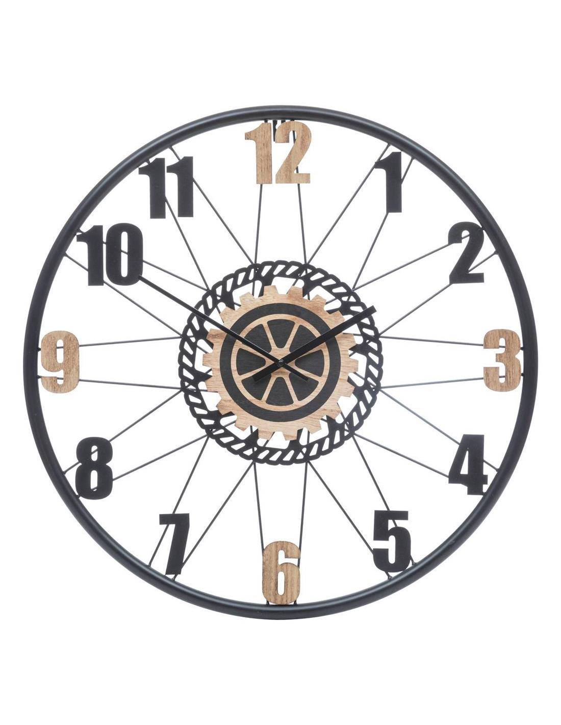 Ρολόι τοίχου μεταλ.με MDF Φ65