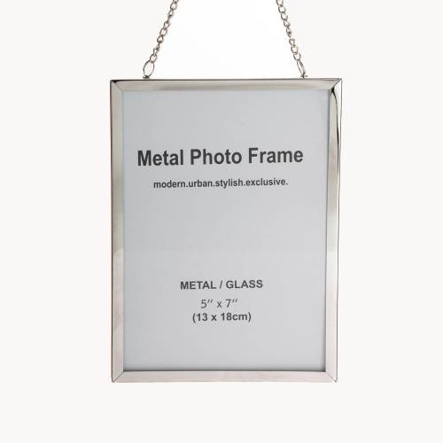 ΑΣΗΜΙ ΜΕΤΑΛΛΙΚΗ ΚΡΕΜΑΣΤΗ ΚΟΡΝΙΖΑ ΜΕ ΑΛΥΣΙΔΑ 13X18EK