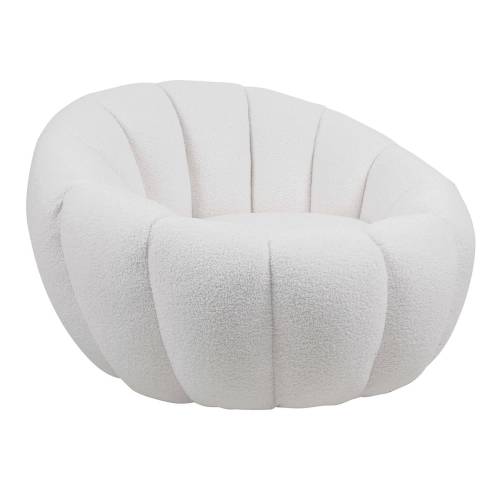BEVERLY Πολυθρόνα - Σαλονιού - Καθιστικού, Teddy Ύφασμα Άσπρο Ε-00024931 Ε7160,1