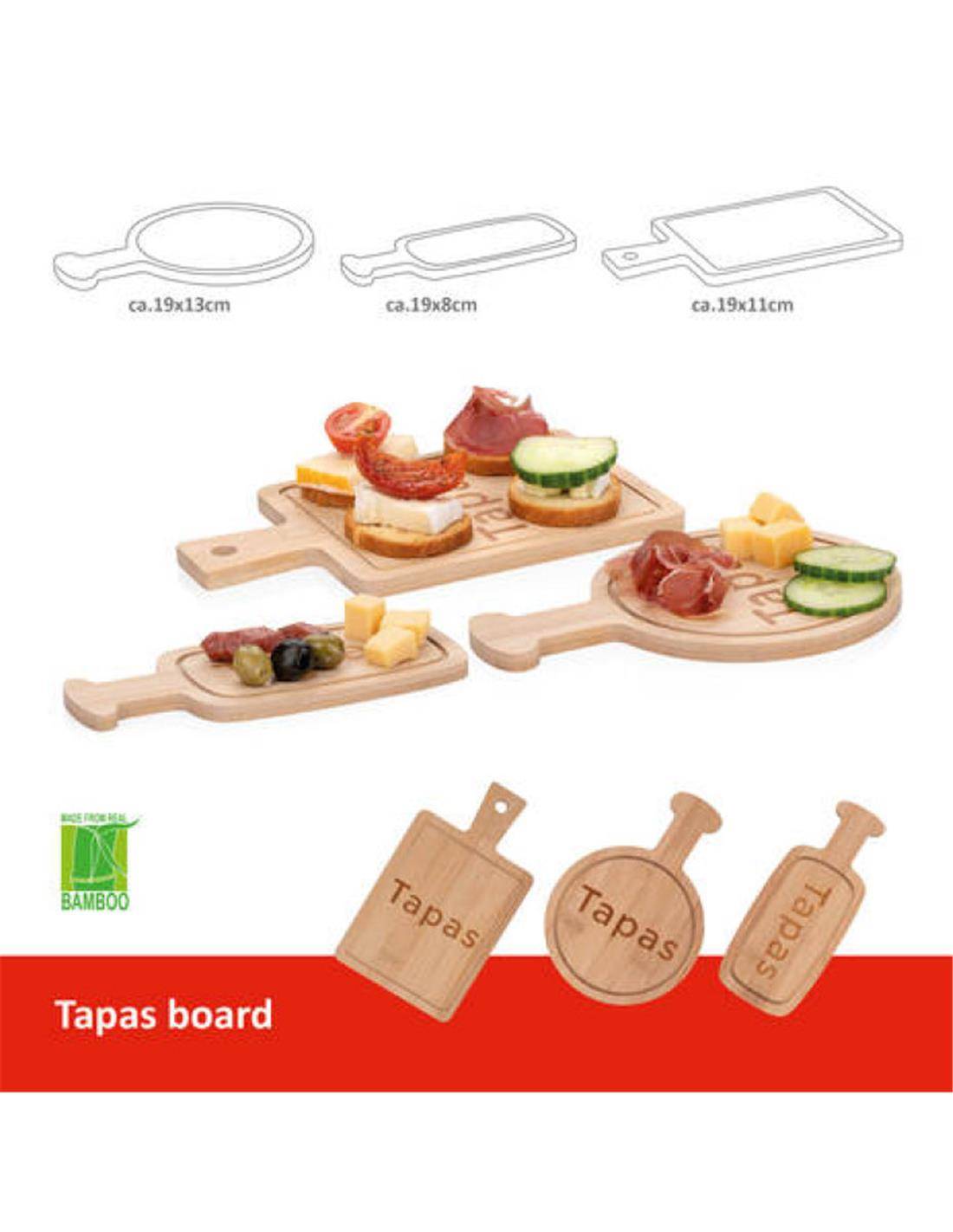 Βάση σερβ.ξυλ.TAPAS 3 σχ 19Χ13/19Χ8/Χ19Χ11