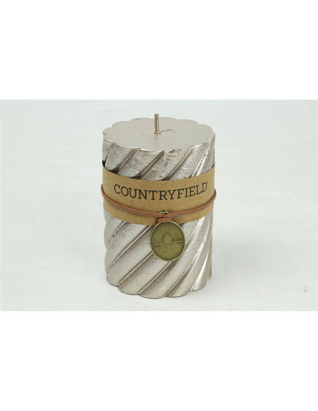 Κερί κορμός μεταλ.ασημι 7Χ10 (48Η)