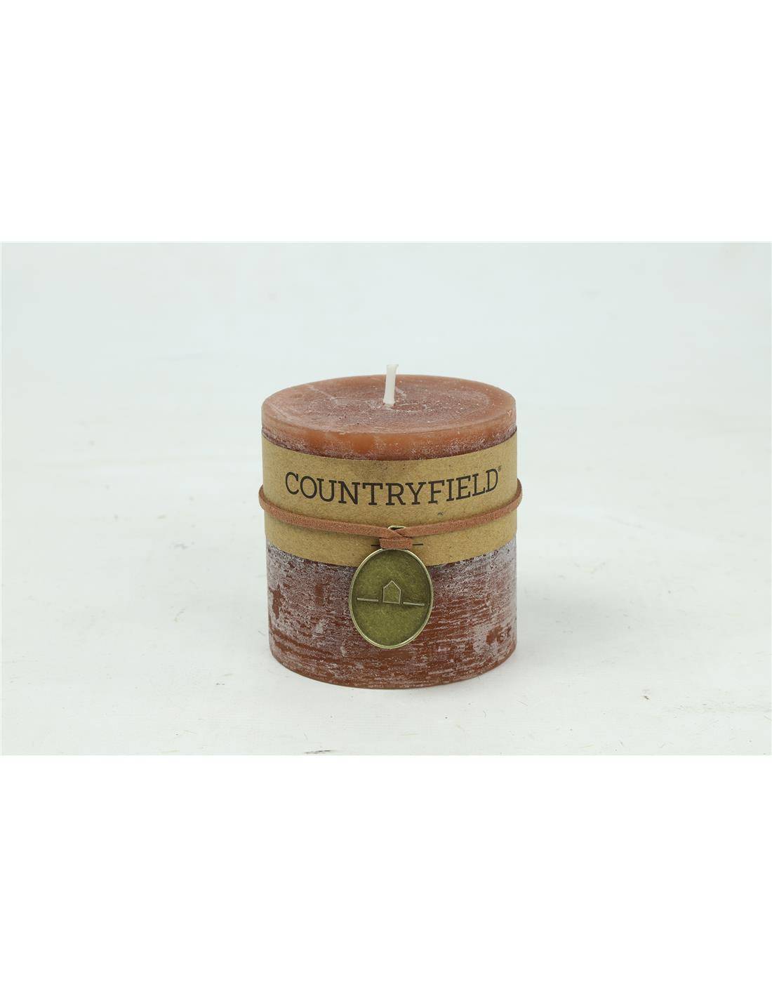 Κερί κορμός rustic καφέ 7Χ7 (32Η)