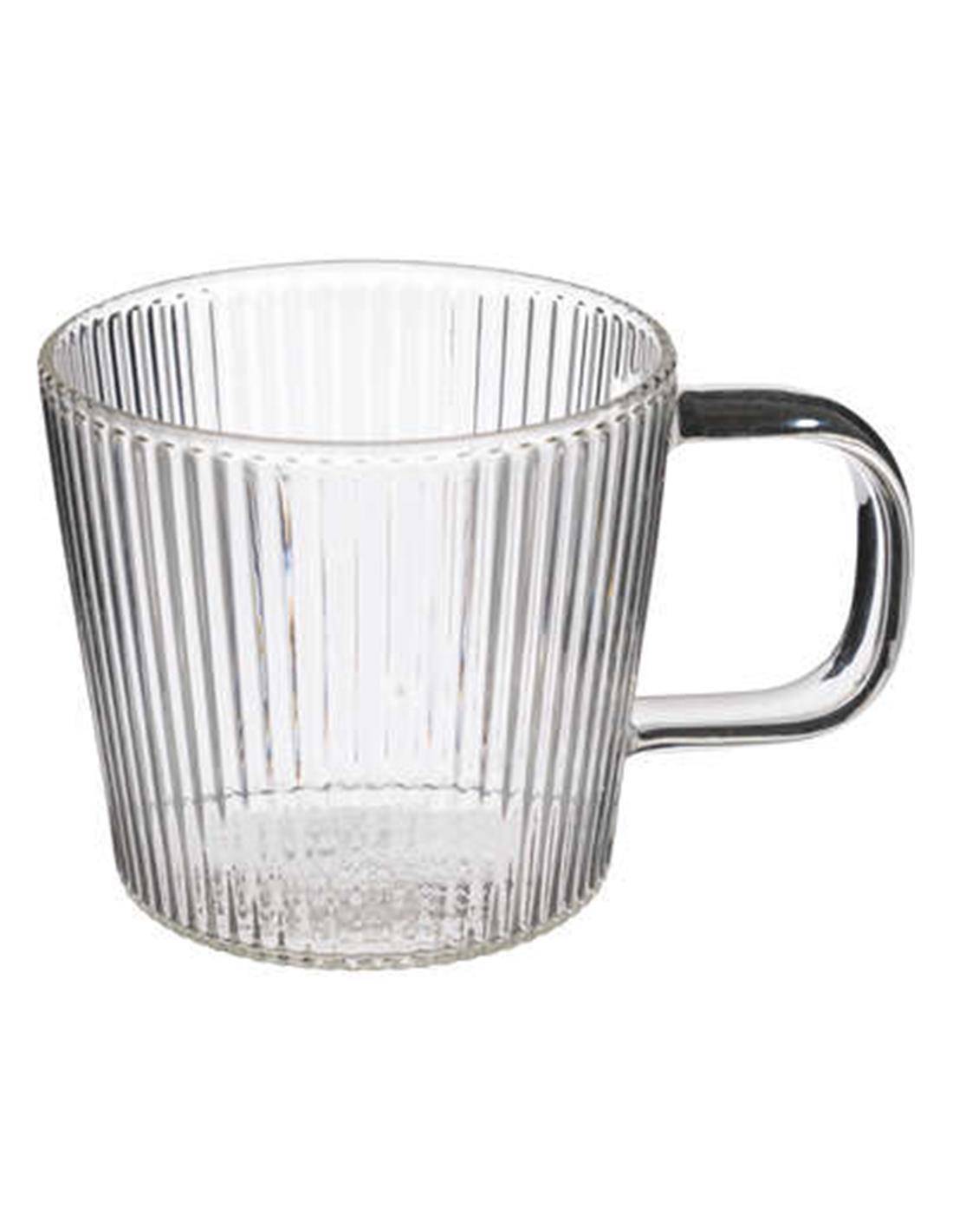 Κούπα γυαλ.διαφ.ριγέ espreso 15cl