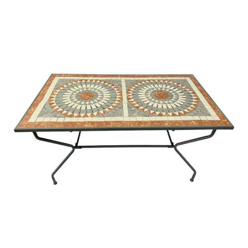 ΜΕΤΑΛΛΙΚΟ ΤΡΑΠΕΖΙ ΚΗΠΟΥ Fylliana "Francisco" ΜΑΥΡΟ ΧΡΩΜΑ 140x80x70εκ