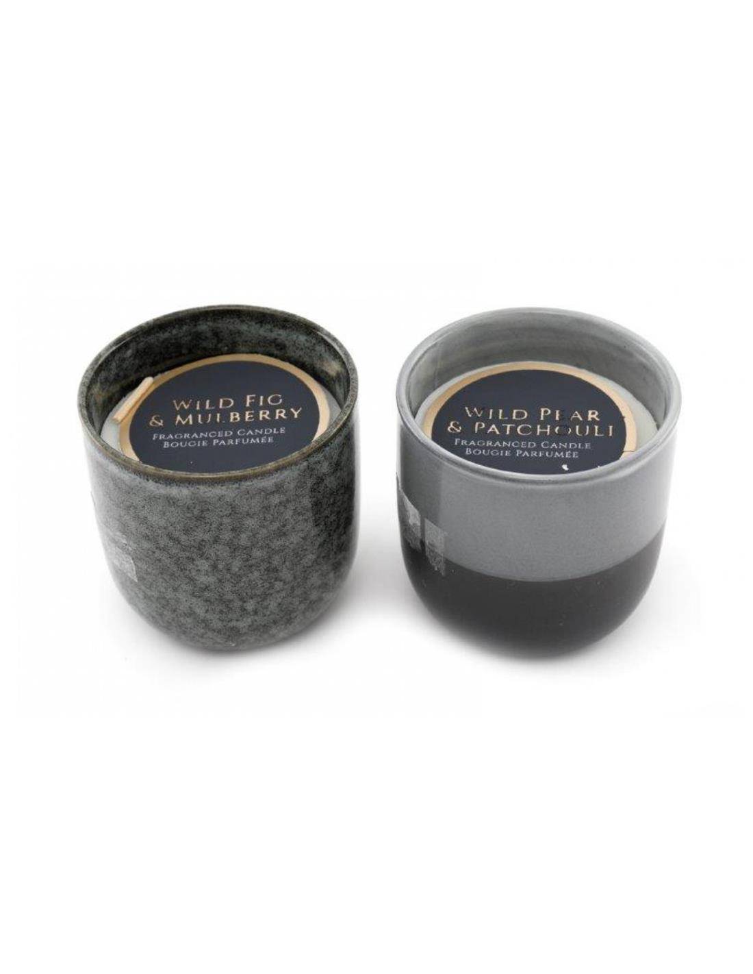 Ποτήρι κεραμ.με κερί 2χρ. 9X9