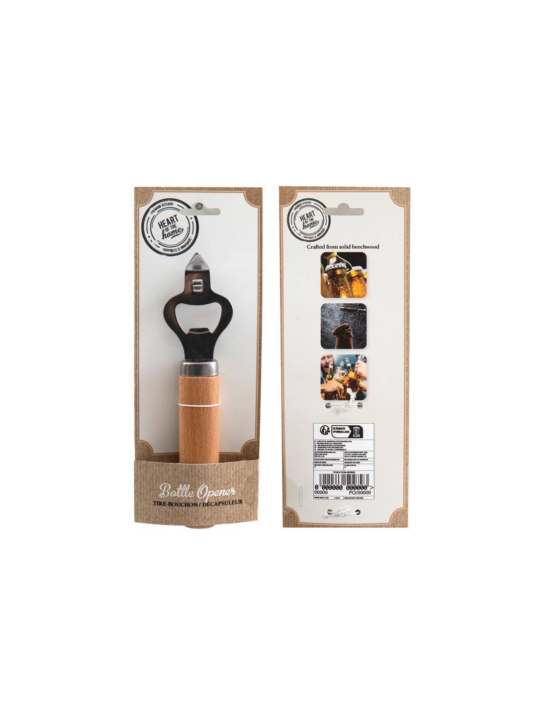 Ανοιχτήρι με ξύλινο χέρι 18CM