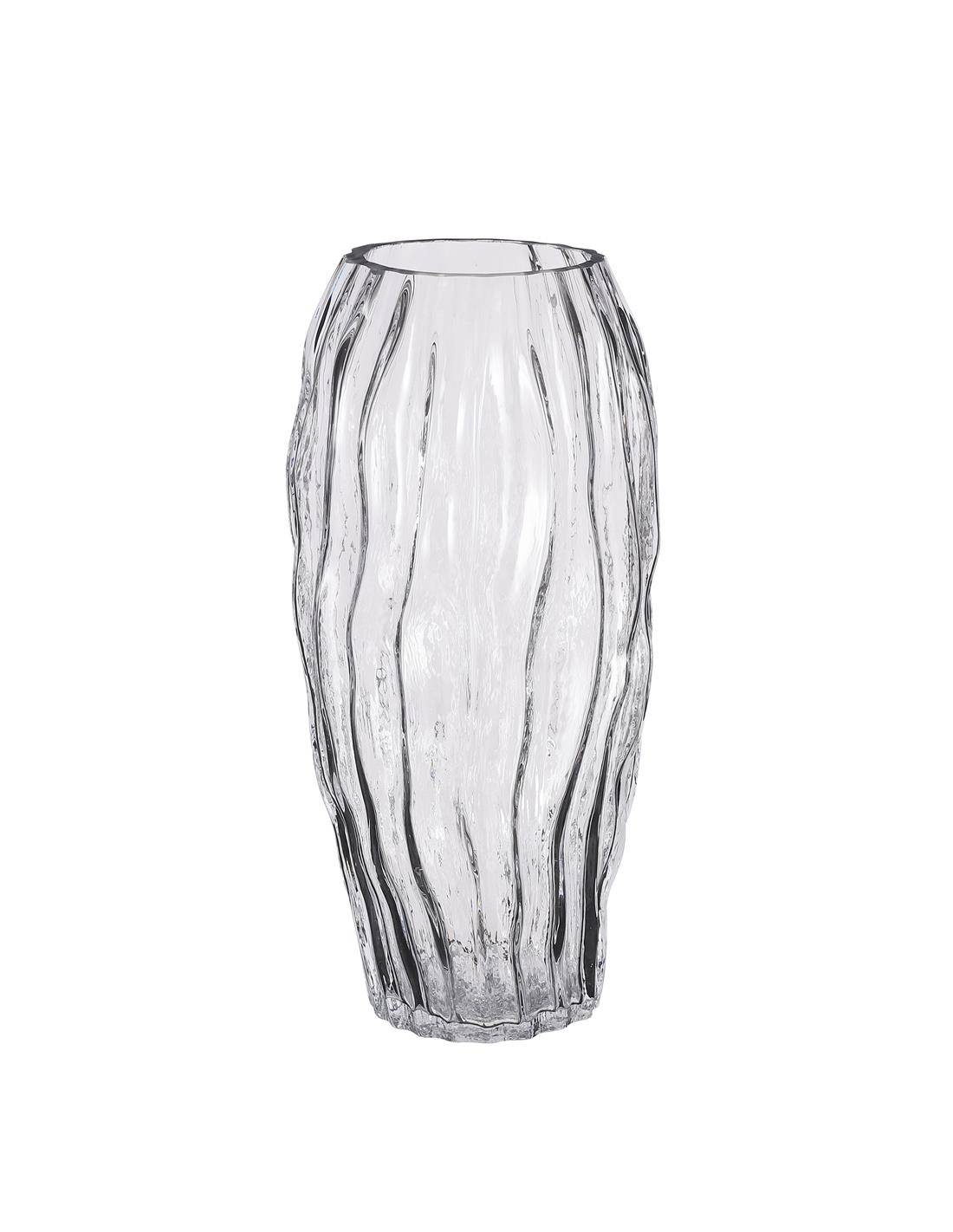 Βάζο γυάλινο διάφανο FELINE Φ14 Η33CM