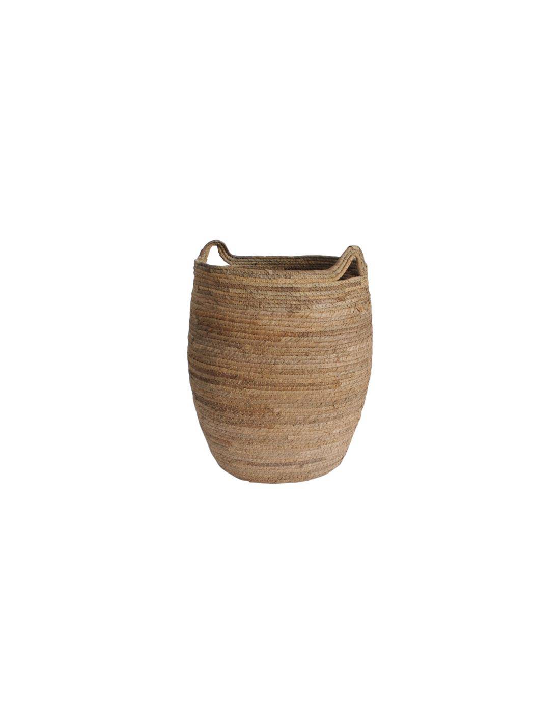 Καλάθι / πυθάρι ψάθινο/φύλλο μπανανιάς φυσικό Φ42Η53CM