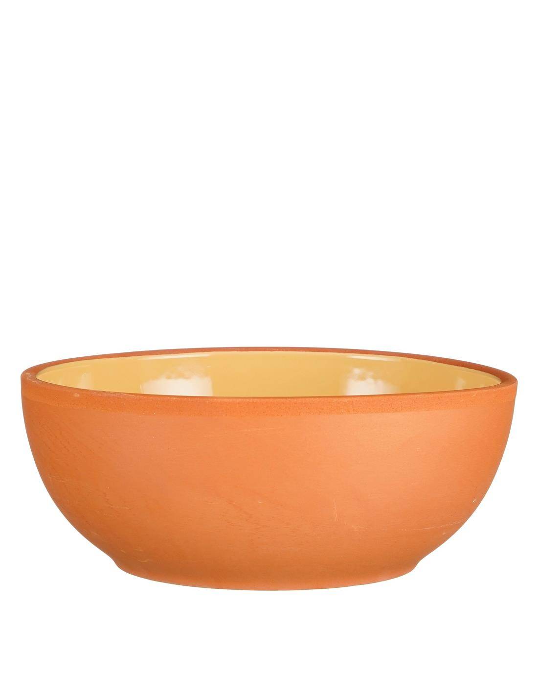 Σαλατιέρα κερ.πορτοκ.κίτρινη επίστρωση Φ20Η8,5cm