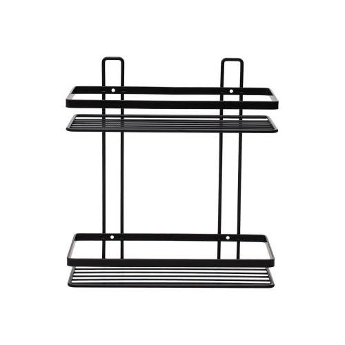 ESTIA ΕΤΑΖΕΡΑ ELEGANT ΜΕΤΑΛΛΙΚΗ ΙΣΙΑ 2 ΘΕΣΕΩΝ 27x25x12.5cm ΜΑΥΡΗ