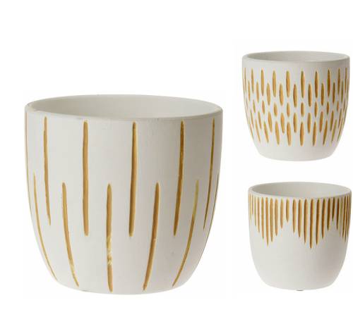 Κασπώ κεραμικό  εκρού/ώχρα, 17x153cm HE248