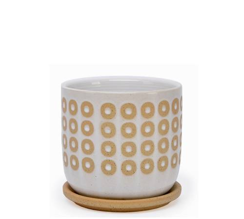 Κεραμικό κασπώ με πιάτο 15x14.5cm CT457