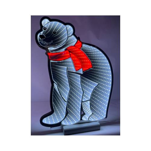 ΦΩΤΙΖΟΜΕΝΗ ΑΡΚΟΥΔΑ 50Χ62ΕΚ ΣΕ ΞΥΛΙΝΗ ΒΑΣΗ