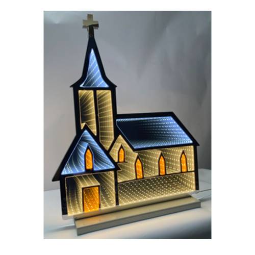 ΦΩΤΙΖΟΜΕΝΗ ΕΚΛΗΣΙΑ 51Χ60ΕΚ ΣΕ ΞΥΛΙΝΗ ΒΑΣΗ