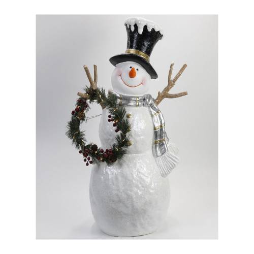 ΛΕΥΚΟΣ ΚΕΡΑΜΙΚΟΣ ΧΙΟΝΑΘΡΩΠΟΣ 43Χ30Χ77 ΕΚ