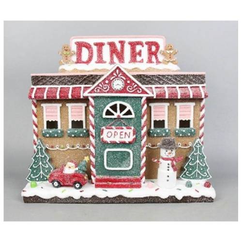 ΦΩΤΙΖΟΜΕΝΟ GINGERBREAD ΠΟΛΥΡΕΖΙΝ DINER 30Χ15Χ26ΕΚ